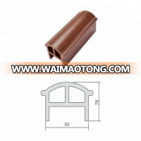 wood plastic composite balustrade handrail with cover and cap